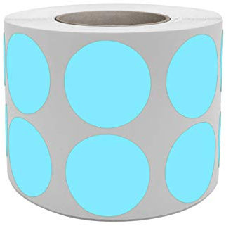 Runde Etiketten Hellblau 19 mm Aufkleber – 1,9 cm Sticker 1050 Stück von Royal Green