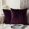 MIULEE Samt Kissenbezug Kissenhülle Kissenbezüge Sofakissen Dekorative Dekokissen Couchkissen Deko Bezug Überzug für Sofa Wohnzimmer Schlafzimmer 2er Set 26x26 Inch 65x65 cm Aubergine Lila