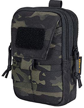 EXCELLENT ELITE SPANKER Tactical Molle EDC Pouch Tool Holder for Sports Hiking Camping Traveling(Mutlicam Black)