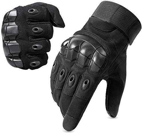 ARTOP Taktische Handschuhe,Touchscreen Airsoft Handschuhe Militär Einsatzhandschuhe Schnittfeste für Motorrad,Jagd,Survival und Outdoor(Schwarz, L)