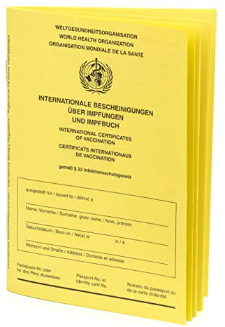 Weidebach® Impfpass PRO, extra Seite für aktuelle Schutzimpfung, Impfpass aus Spezial-Papier, inkl. Impfkompass, Impfausweis, Impfbuch f. Erwachsene und Kinder