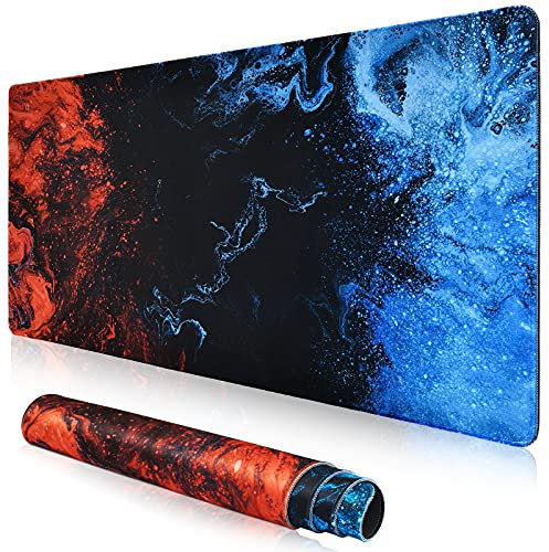 veecom Gaming Mouse Mat, Gaming Mouse Pad Large 800×400×3 mm, Blue Large Mouse Mat Gaming Mousepad for Desk, Non Slip XL Mouse Pad Extended keyboard Mousemat