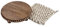 Mud Pie Topfuntersetzer und Topfset, mit Perlen, 20,3 cm Durchmesser, 17,8 x 17,8 cm, Braun