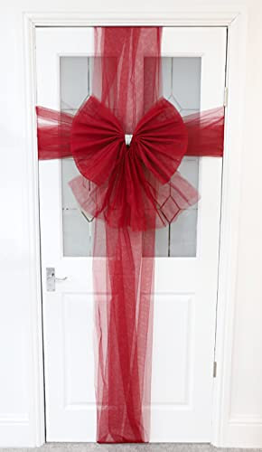 Christmas Concepts® DIY dekorative Türschleife mit Diamanten-Dekoration - Hochzeit/Partys/Weihnachten (Wein)