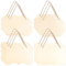 Chstarina 12 Stück Unfertiges Blanko Holzschild, Rechteckiges Hängendes Holzschild, Hängendes Holzschild mit Seil, Holz Holzscheiben für Brandmalerei, Malen, Schreiben und Dekorieren