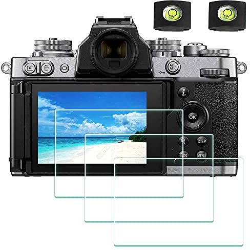 ULBTER Displayschutzfolie Schutzfolie für Nikon Z fc Zfc Kamera & Blitzschuh-Abdeckung 9H Härte LCD Gehärtetes Glas Kratzfest Anti-Fingerabdruck Anti-Staub Blasenfrei, 3 Stück