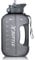3.78L Large Water Bottle - Motivational 1 Gallon Jug with Time Markings, Straw+Flap Double Drinking Port, Reusable BPA Free,Dishwasher Safe, Sturdy Handle Easy to Carry for Gym,Sports,Office,Home