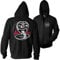 Cobra Kai Offizielles Lizenzprodukt Weiß Patches Zipped Kapuzenpullover (Schwarz), Large