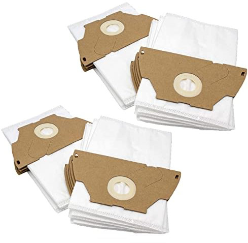 vhbw 20x Sacs compatible avec Tornado Quatro 1133, 1134, 1135, 1136 aspirateur - microfibres non tissées, 28cm x 21,5cm, blanc