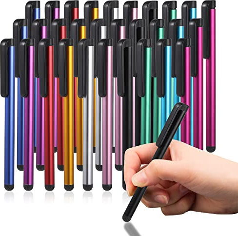 30 Pack Universal Stylus Pens for Touch Screens - Tablet, iPad, iPhone, Samsung, Smartphones, Android/IOS