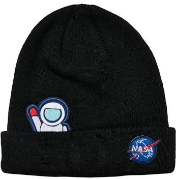 Mister Tee Unisex NASA Embroidery Beanie Kids black, S/M