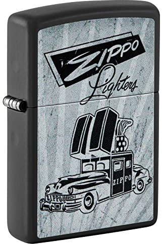 Zippo Auto Design Schwarz Matt Taschenfeuerzeug