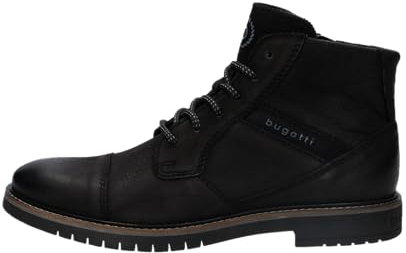 bugatti Herren Schnürstiefel, Männer Stiefel,Boots,Winterstiefel,Winterschuhe,uebergangsstiefel,uebergangsschuhe,schwarz (1000),45 EU / 10 UK