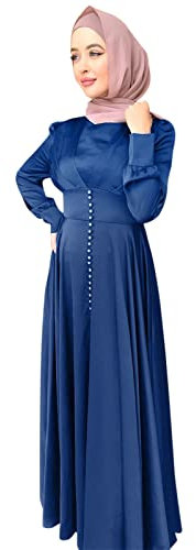 Muslimische Kleider für Damen Langarm Chiffon Robe Arabisch Dubai Kaftan Islamische Kleidung Abaya für Ramadan