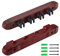 Ronyme Griffe de Porte-Queue de Billard, Repose-Queue de Billard, Support de Rangement en Bois, Support Mural pour 4 bâtons de Billard, Support Mural avec 4, Rouge