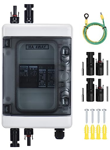 DIHOOL DC überspannungsschutz PV Solar Anschlusskasten für 500W Solarmodule Balkonkraftwerk, 40A 500V DC Trennschalter PV Anlage