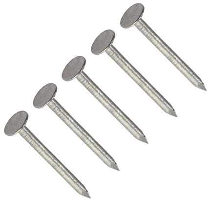 TERF® 50mm X 2.65mm Galvanised Clout Nails 50mm (2 inch) X 2.65mm Large Head Clout Nails for Roofing DIY and Crafts Home Decor Woodwork Furniture and Construction - Pack of 100