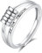 EUDORA Harmony Ball S925 Sterling Silber Anxiety Fidget Ring Anti Stress Ringe für Damen, Spinner Ring Angstring Relief Einstellbare Spinner Fidget Anti Stress Ringe Schmuck, Geschenk für Frauen