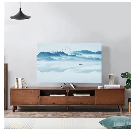 Tv Covers Landscape Elastic Force Television Hood TV Dust Cover Cloth 32-75 Inch Simple and Modern Chinese Style for Wall Mounts Tv (Color : 11, Size : 43-46 inch)
