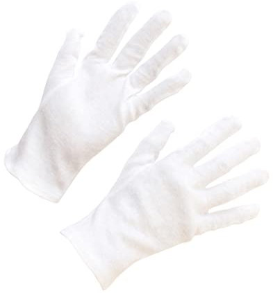 Mobestech 12 Paare Chemische Handschuhe Desinfektionshandschuhe Kosmetische Feuchtigkeitshandschuhe Schmuck Inspektionshandschuhe Spa-handschuhe Weiß Schutz Arbeit Baumwoll-handschuhe