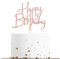 Sotpot 1PC Happy Birthday Cake Topper Rose Gold Glitter Happy Birthday Cake Picks for Birthday Anniversary Party Supplies