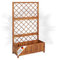 DELUKE® Pflanzkasten mit Spalier WELA | Akazienholz massiv, 150x85x38cm | Spalier mit Blumenkasten Hochbeet mit Rankgitter Rankkasten Gartenspalier Rankhilfe mit Blumenkübel