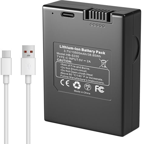 Burflo Rechargeable S330 Battery for eufy Security S330/E330/S230/S231 Video Smart Lock,SmartDrop T8790,Smart Delivery Box 3-in-1 T8520 T8520S T8520J11 T8531 E8531JY1 T8520T11-10500mAh
