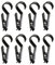 Tabanzhe 8 PCS Multifunctional Outdoor Camping Clip Hook,Tent Canopy Clip Equipment Accessories,Exhibition Tower Samples Curtain Fabric,Light Hook Clothespin(Black)