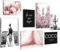 Novart Wandbilder Fashion - KOMPLETT AUFHÄNGFERTIG - Rosa Wohnzimmer Mädchen Teenager - 7 Moderne Mood-Bilder - N005072a