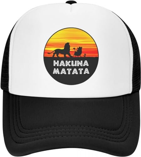 Baseballkappe Snapback Sonnenhut Classic Baseball Cap for Men and Women Fun Adjustable Trucker Hat Timon Pumbaa Sun Protection Snapback Birthday Gift for Men Women