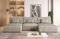 Easy4You Beige Ecksofa Modulo Kord in U-Form 315 x 80 x 152 cm mit Schlaffunktion und Bettzeugbehälter - Schlafsofa mit Bettkasten - Eckcouch mit Stauraum - Stoff: POSO 02