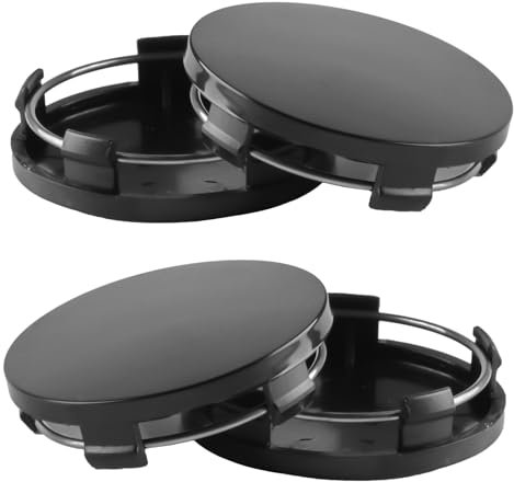 4 Stück Radnabenkappen für Felgenkappen, Nabendeckel ID 56mm OD 60mm, Felgendeckel, Radnabendeckel, Auto Nabenabdeckung, Universal ABS Nabenkappen für Auto Zubehör Radnabenabdeckung (Schwarz)