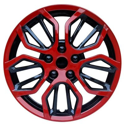 Radkappe 4pc Universal 15 Zoll Auto Rad Hub Abdeckung Universal Hub Caps Für Autos Rad Abdeckung Auto Radkappen(Red)