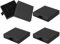 Livdouyu 4 Stück Schmuck Geschenkbox, 7x7x1.7 cm Schwarz Schmuckschatulle Klein Schmuckbox Schmuck Organizers Schmuckkästchen Schmuckschachtel für Armband Halskette