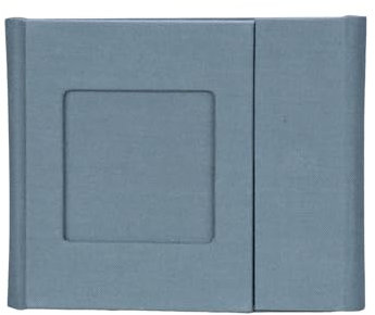 Elegantdisk Leder DVD/USB-Case cm mit Bildfenster. USB Tasche mit DVD Slot. Album für USB, DVD und Foto (Grau, USB+1CD)
