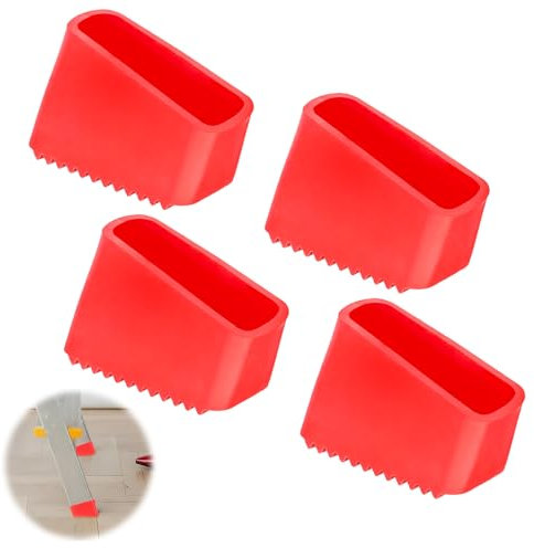 HENGBIRD 4 piezas Pies de goma para escaleras, repuesto de 50 x 20 mm, tapas de pies antideslizantes, universales patas de escalera, tapas de repuesto para escaleras, cubiertas para pies