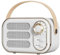 Rensimote Retro Speaker 360 Stereo Effect Bluetooth Mini Speaker Vintage Radio Home Decor Sound Box for Outdoor White