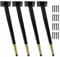 Caossuixin 4PCS 16 Furniture Legs, Metal Office Table Legs Kitchen Furniture Worktop Support Legs - Oblique Conical, Non-Slip Furniture Feet Legs for Chairs Shelves Sofas Table Desks (40cm)