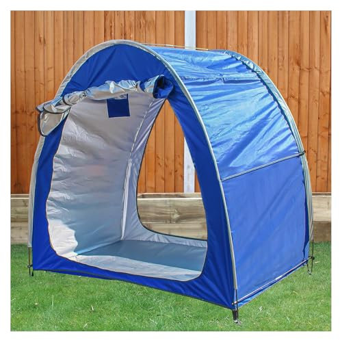 Motorradschuppen für 2/3/4/5 Fahrräder mit Spleißbarer Fahrradaufbewahrung Blau Zeltgarage für Motorräder