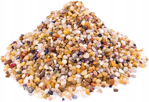 LEUSO Aquarium Gravel Substrate for Fish - 1kg Gravel Small Garden Rocks Soil Cover for Aquariums, Landscaping, Vase Fillers, Succulent, Tillandsia, Cactus, Terrarium Plants (yellow)