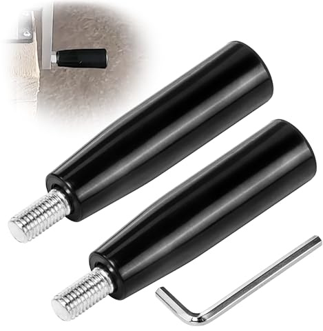 ITSOGOO 2 Stück M8*63 mm Schwarz Bakelit Kurbelgriff, Drehgriff Handrad Maschine Griff,für Industrie Drehmaschine, M8 Außengewinde Stamm,Maschinenhandgriff,für Fräsmaschine