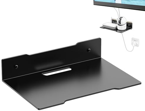 Wall Mount for Camera Shelf, Camera Shelf, Router Wall Mount, Wall Shelf | Speaker Bracket for Wireless Speakers, Webcam, Mesh Router, Watch, Mobile Phones, Toy Display Shelves