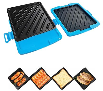 Grill Micro-Ondes - Préparateur De Sandwichs Portable,Presse Panini pour Préparer des Snacks Grillés comme des Croque-Monsieur au Petit-Déjeuner