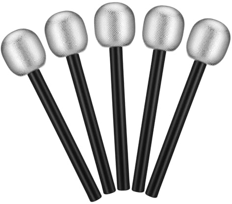 BESPORTBLE 6 Oggetti Microfono Simulati Giocattolo Da Supporto Per Cuffia Con Microfono Simulazione Per Cosplay Microfoni