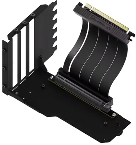 Htuteyy Support de Carte Graphique Vertical avec 15 cm PCI-E 4.0 X16 Riser Cable Vidéo Carte de Support Kit de Support GPU Support Noir