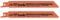 kwb Säbelsägeblätter universell einsetzbar, flexibler HCS Stahl, Zähne gefräst und geschränkt, spezielle Zahnung, für Gipskarton, 1/2'' Universal-Schaft, 2 Stück