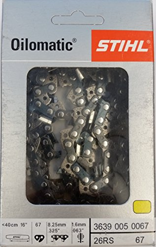 Stihl 16 Chainsaw Full Chisel Saw Chain 36390050067 .325 Pitch .063 Gauge 67 Drive Links