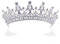 ROSENICE Diadem Hochzeit Krone Tiara Braut Strass Haarreifen (Silber)