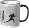 JUNIWORDS Tasse - Wähle Motiv & Farbe - Evolution Football - Schwarz