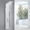 Columna de Ducha, Hidromasaje, Panel de Ducha, Acero Inoxidable, con Ducha de Mano, 20 * 140 cm (Blanco)